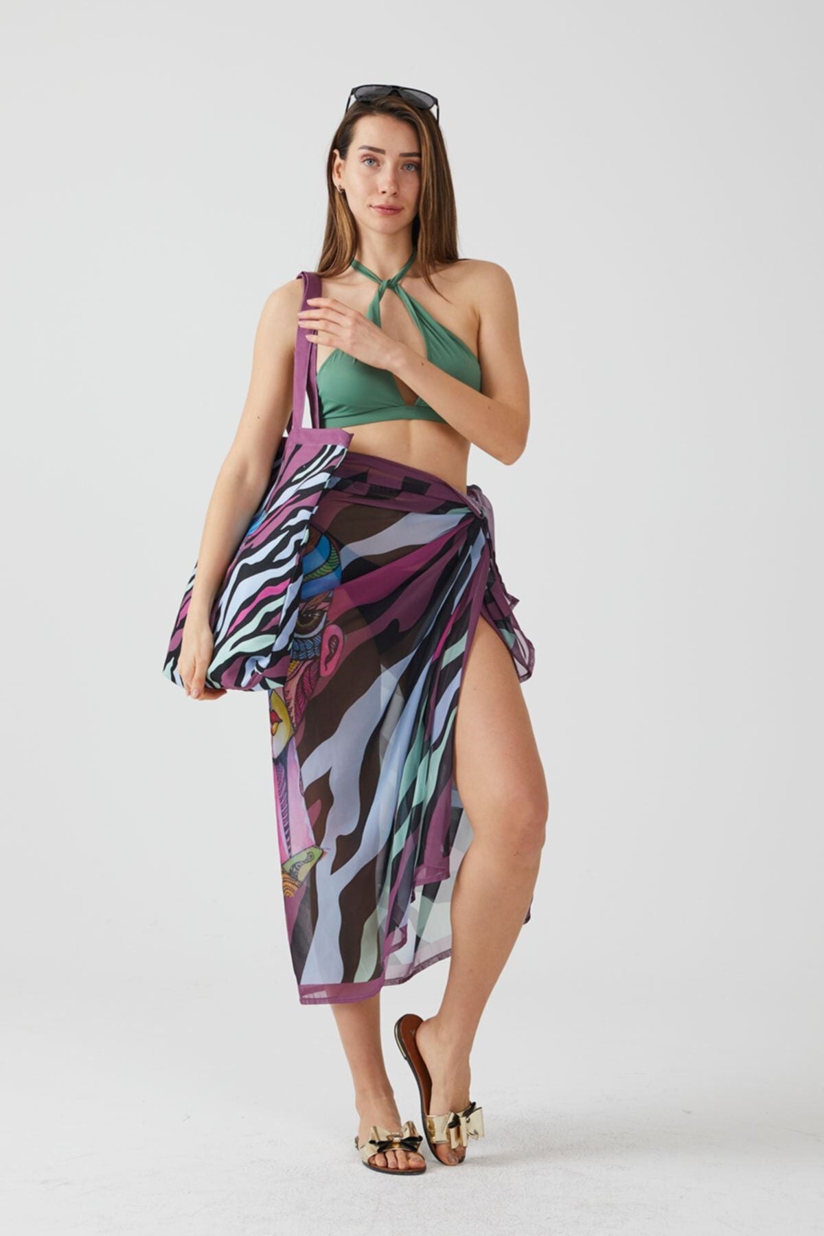pareo beach dress Hawaiian Design Sarong Turquoise Tribal Hibiscus Honu Wrap Beach Pareo Dress