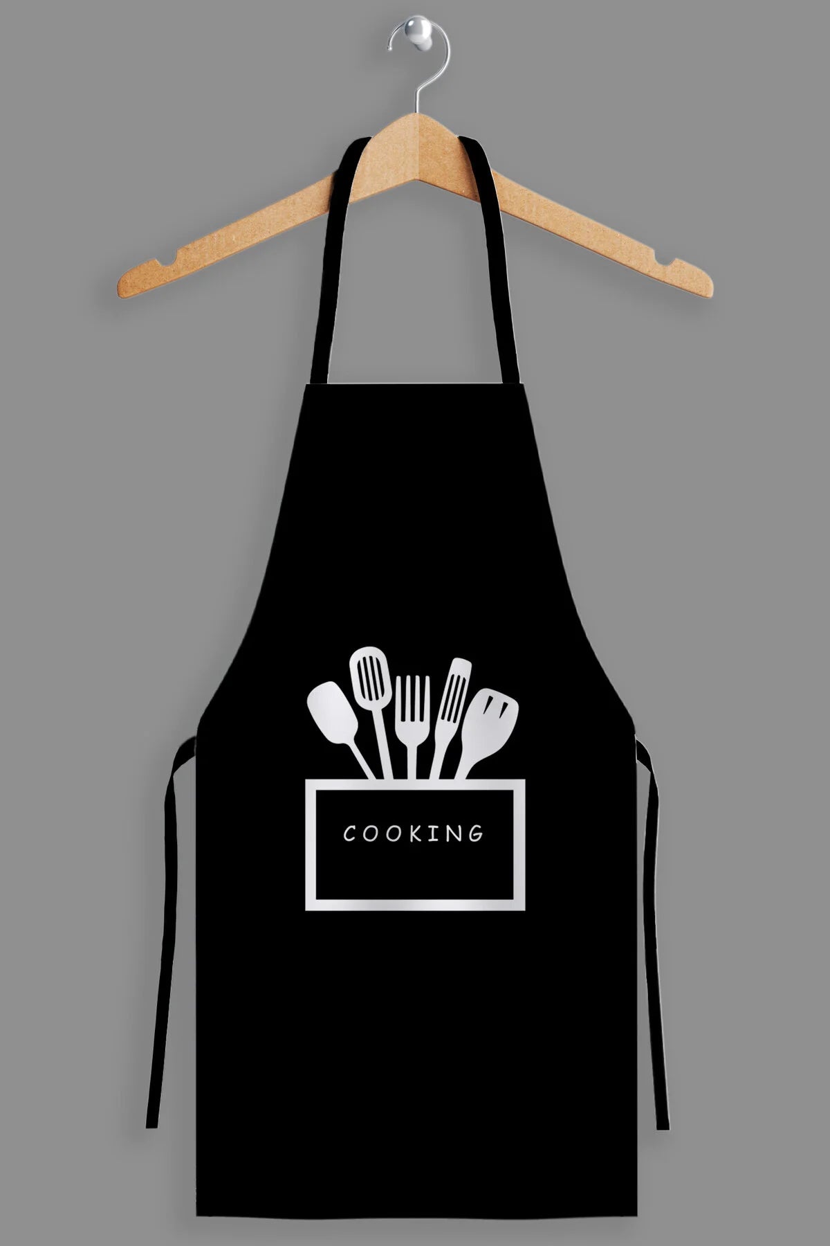 AYSHome Cooking Siyah Mutfak Önlüğü