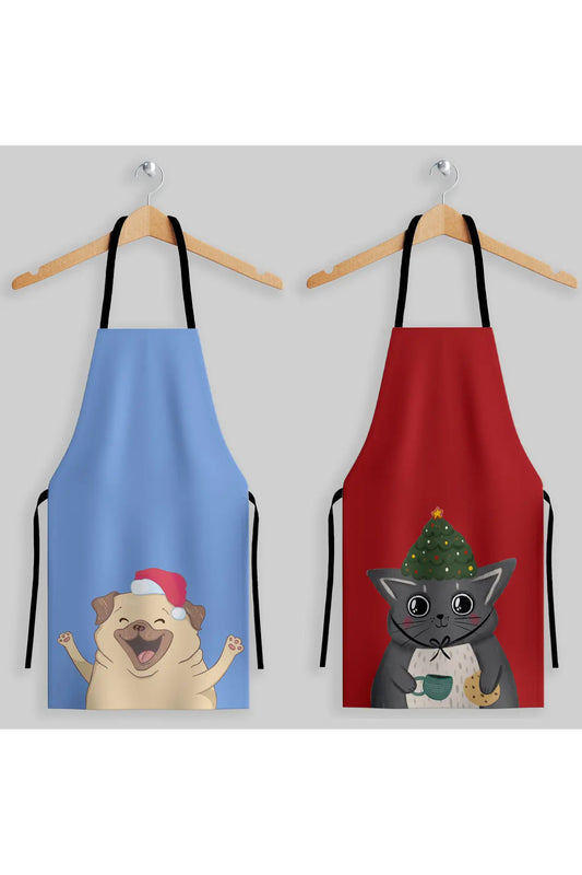 Ays Home Kedi Köpek Yılbaşı 2'li Mutfak Önlüğü