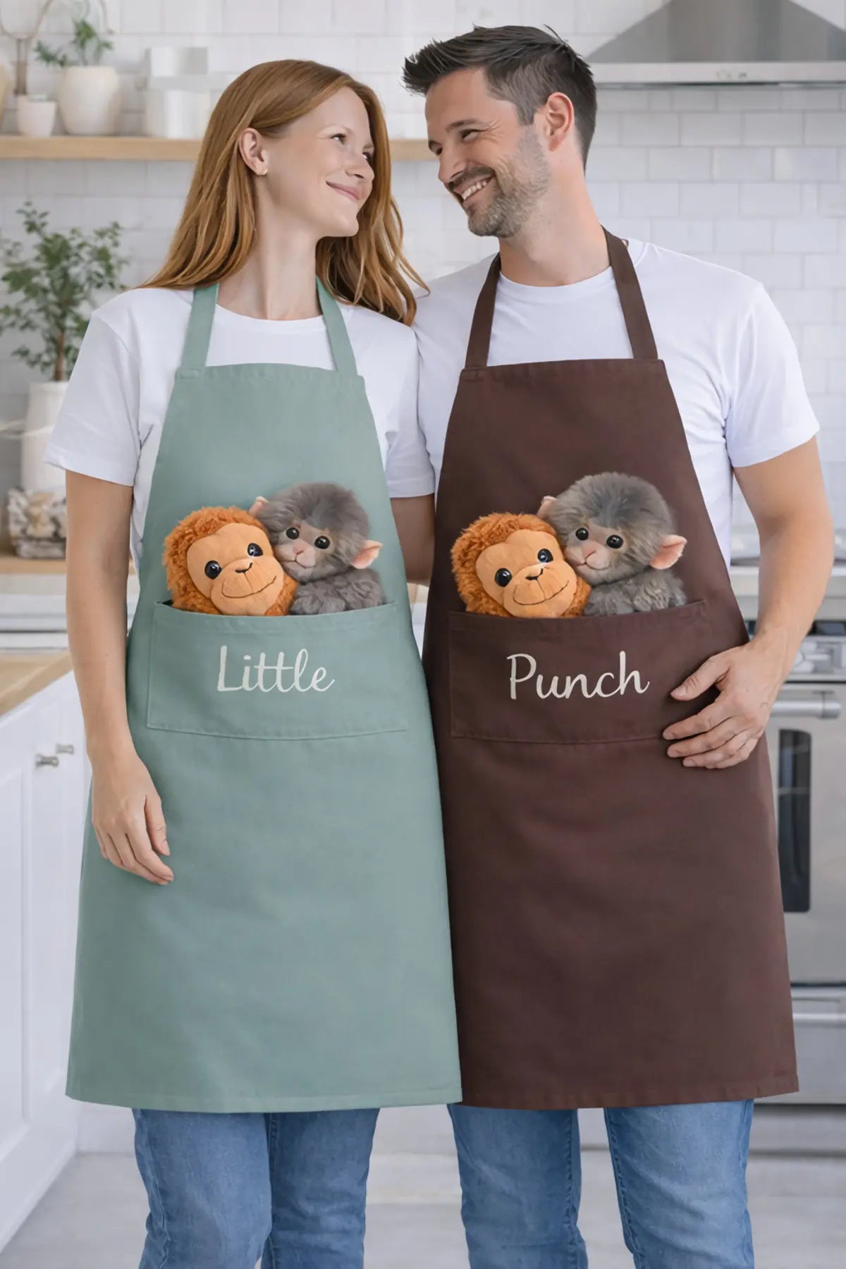 Ays Home Punch Maymun Ve Orangutan Mutfak Önlüğü Seti