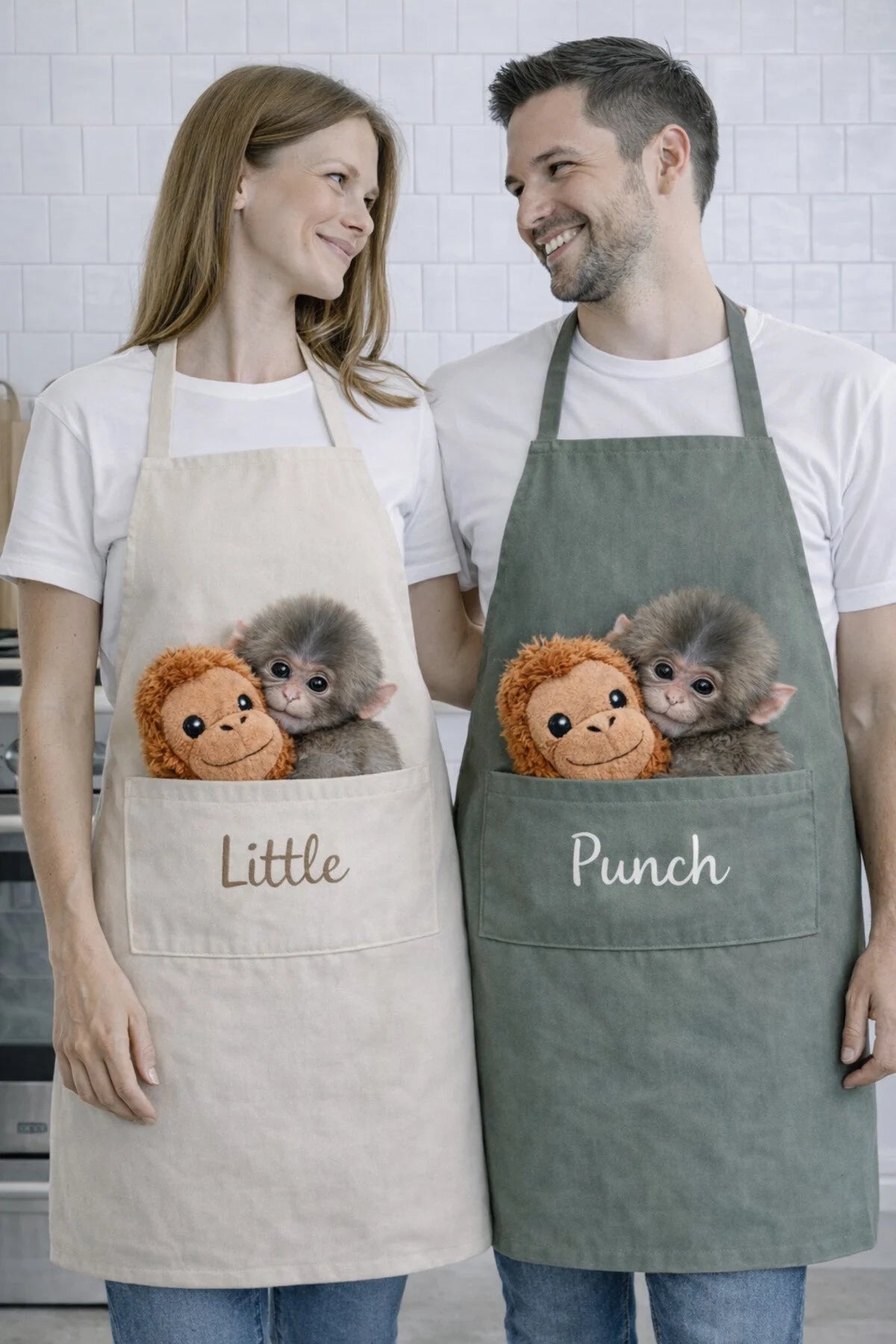 Ays Home Punch Maymun Ve Orangutan Mutfak Önlüğü Seti