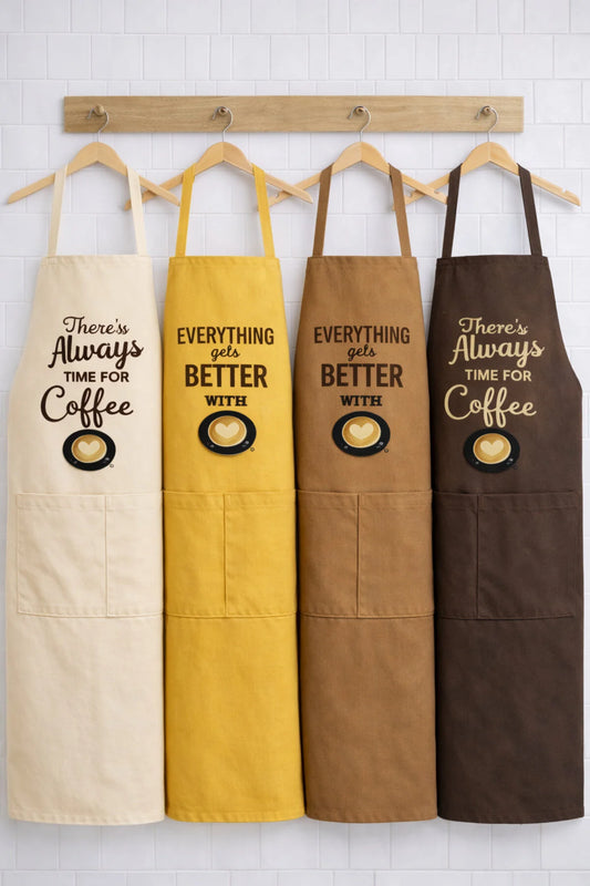 Ays Home 4 adet Yetişkin Renkli Cepli Cafe Barista Mutfak Etkinlik Aşçı Şef Önlüğü (4 adet)