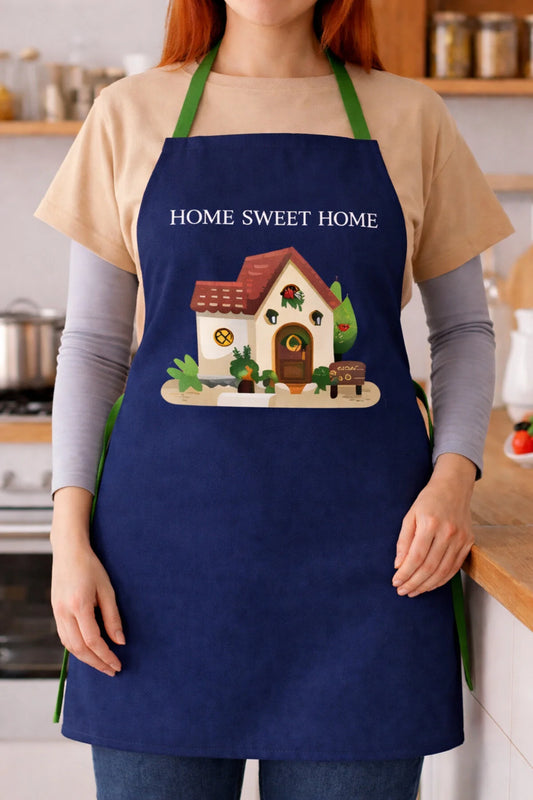 Ays Home Ev Desen Lacivert Mutfak Önlüğü