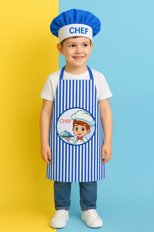 AYSHome Erkek Çocuk Önlük ve Şapka Seti