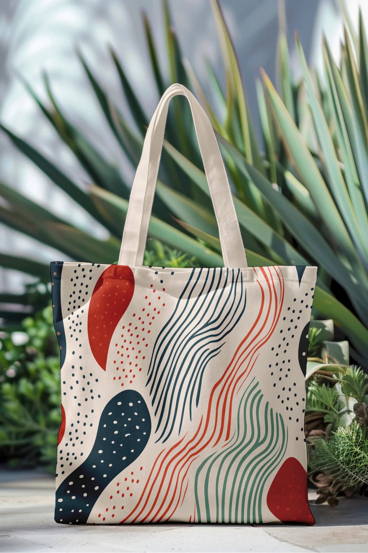 Ays Home Fashion Renkli Fermuarlı Bez Plaj Alışveriş Çantası