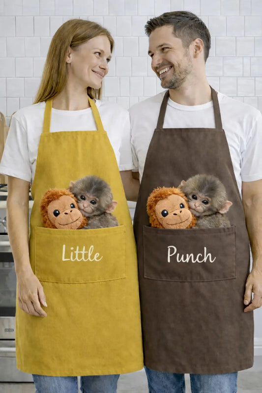 Ays Home Punch Maymun Ve Orangutan Mutfak Önlüğü Seti