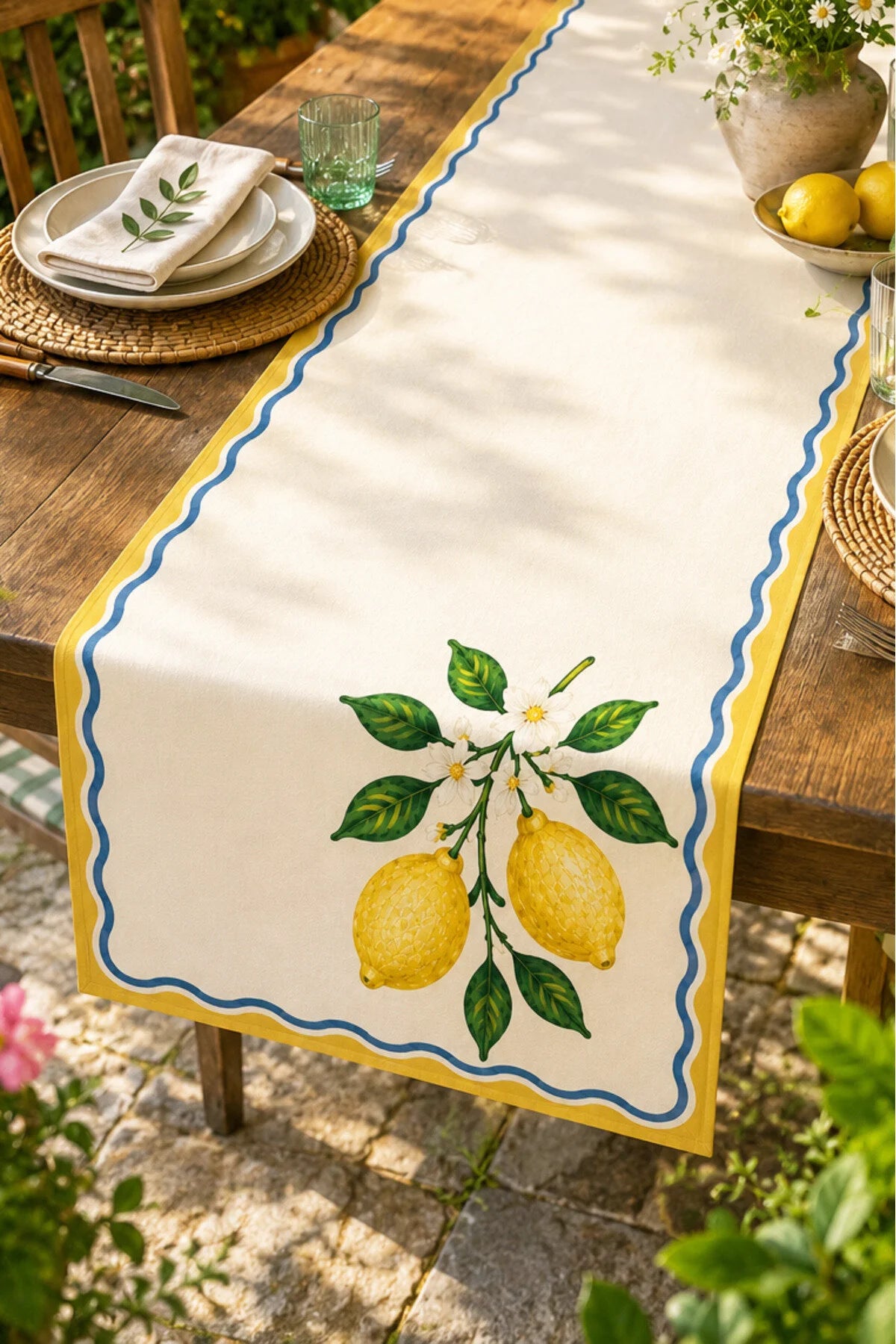 Ays Home Limon Demeti Dokuma Leke Tutmaz Runner